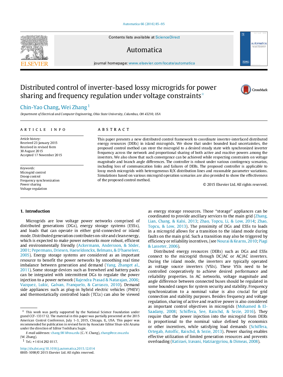 Distributed control of inverter-based lossy microgrids for power sharing and frequency regulation under voltage constraints