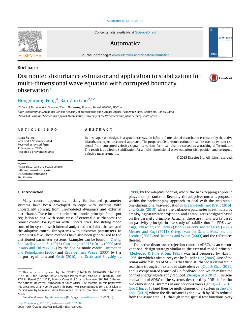 Distributed disturbance estimator and application to stabilization for multi-dimensional wave equation with corrupted boundary observation