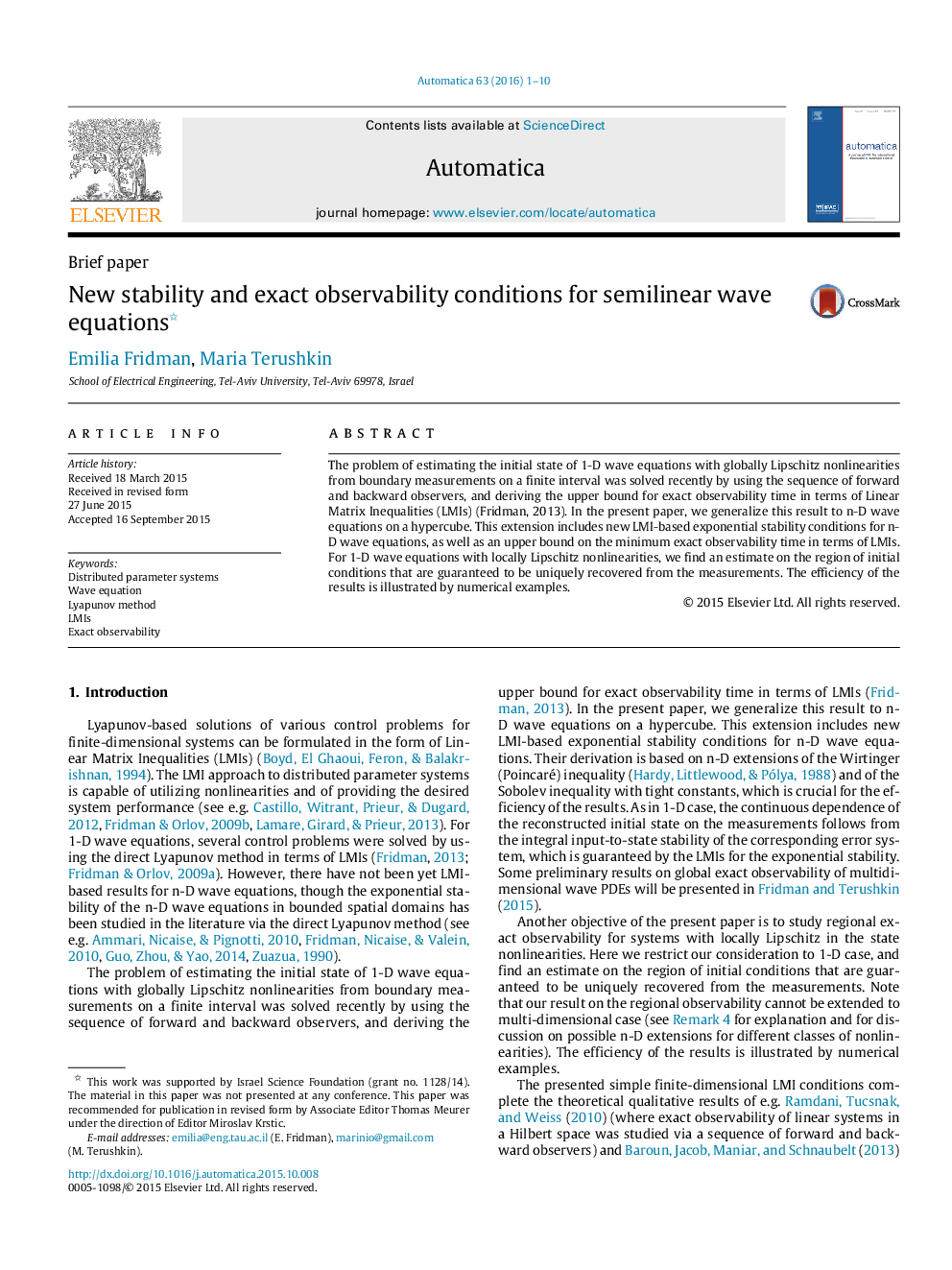 New stability and exact observability conditions for semilinear wave equations