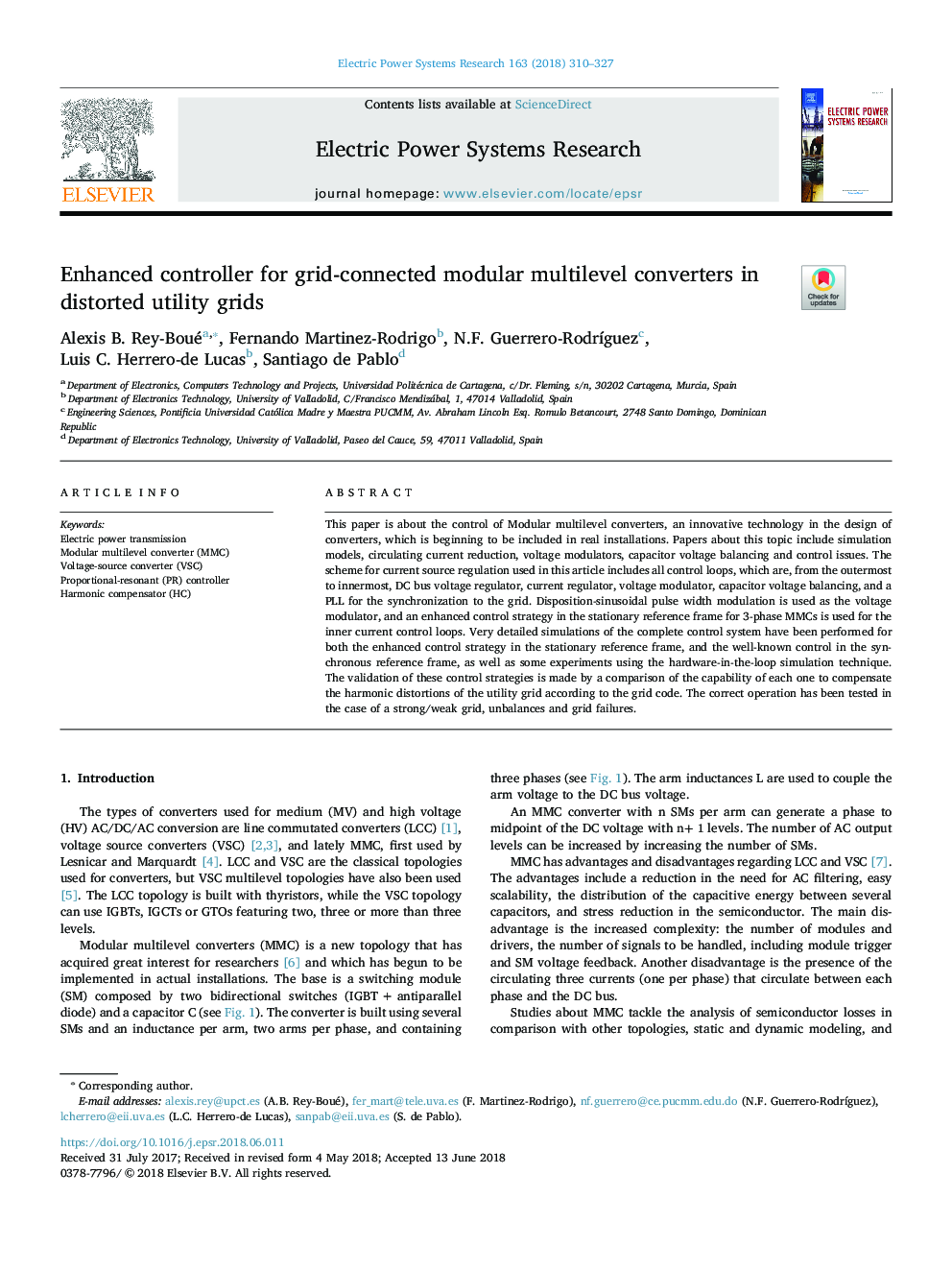 Enhanced controller for grid-connected modular multilevel converters in distorted utility grids