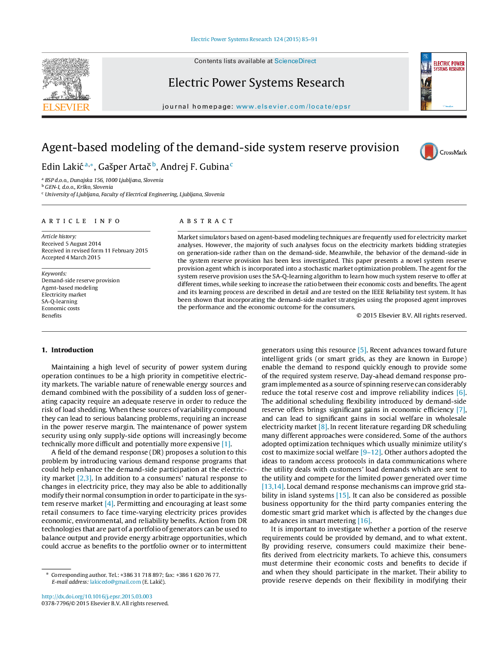 Agent-based modeling of the demand-side system reserve provision