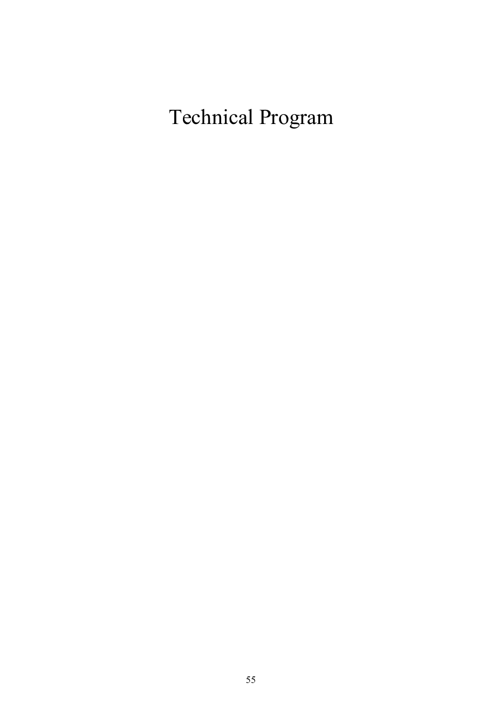 Technical Program