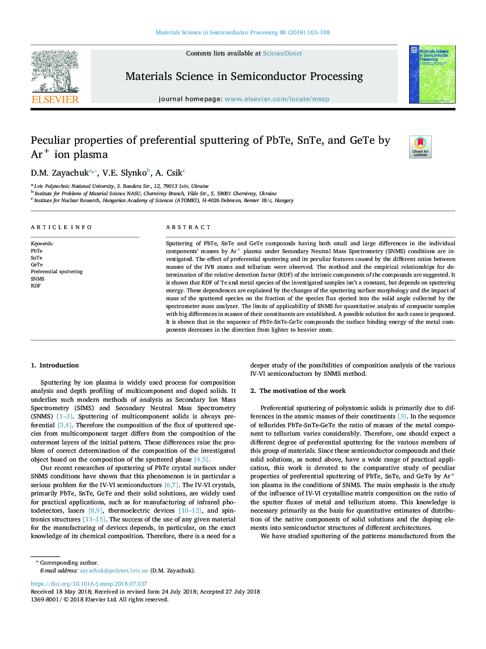 Peculiar properties of preferential sputtering of PbTe, SnTe, and GeTe by Ar+ ion plasma