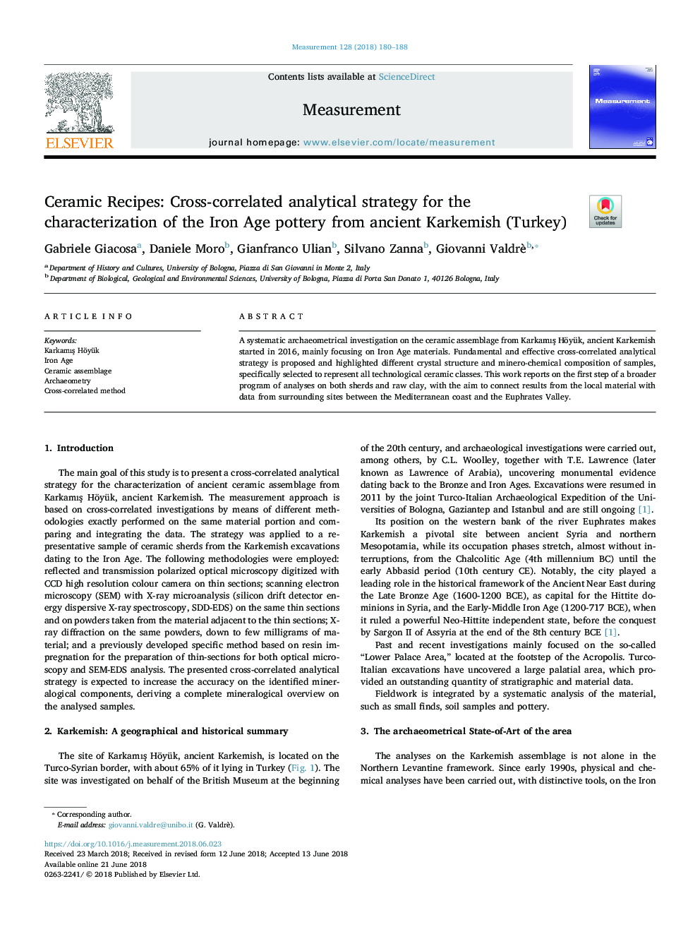 Ceramic Recipes: Cross-correlated analytical strategy for the characterization of the Iron Age pottery from ancient Karkemish (Turkey)