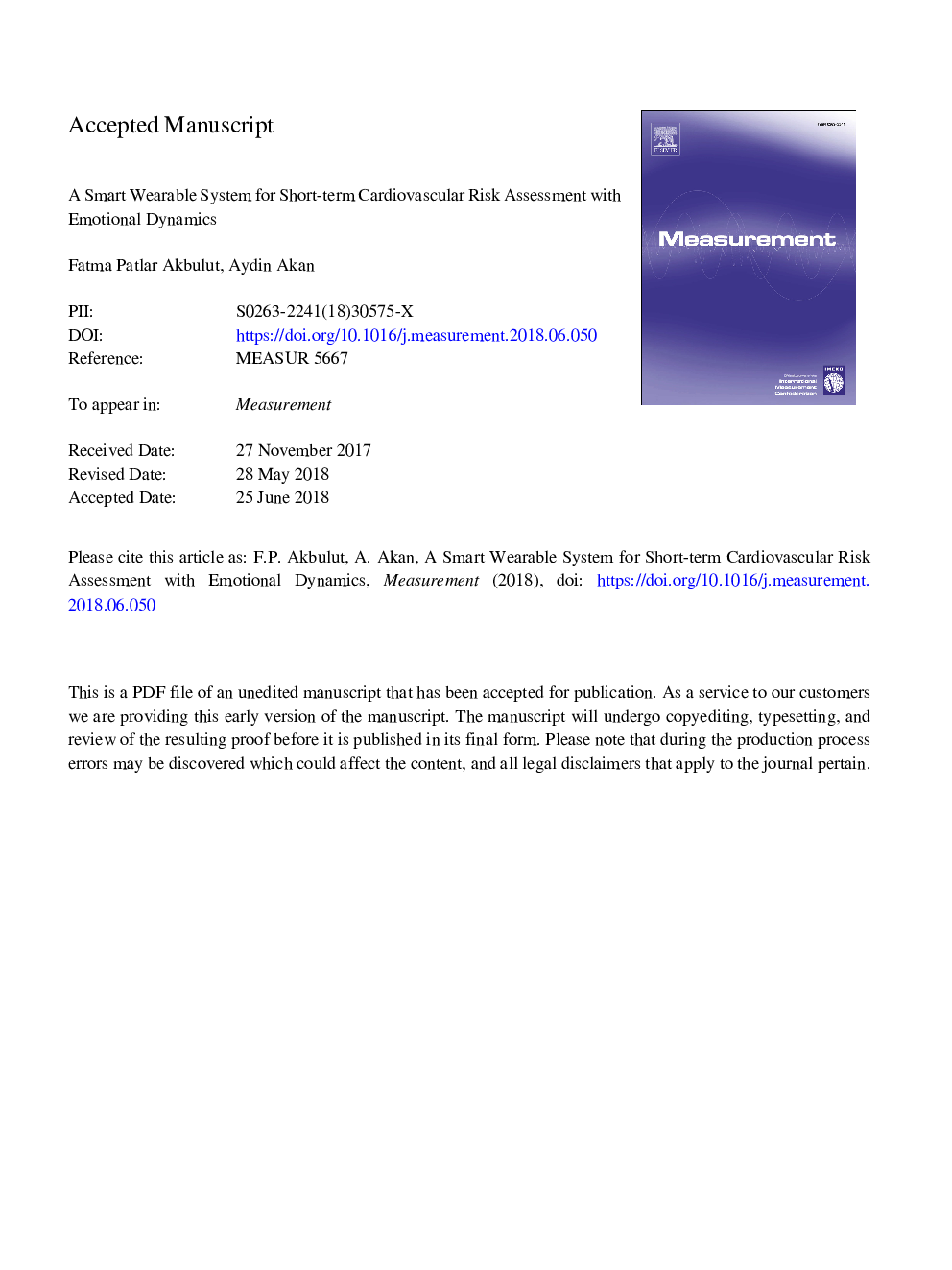 A smart wearable system for short-term cardiovascular risk assessment with emotional dynamics