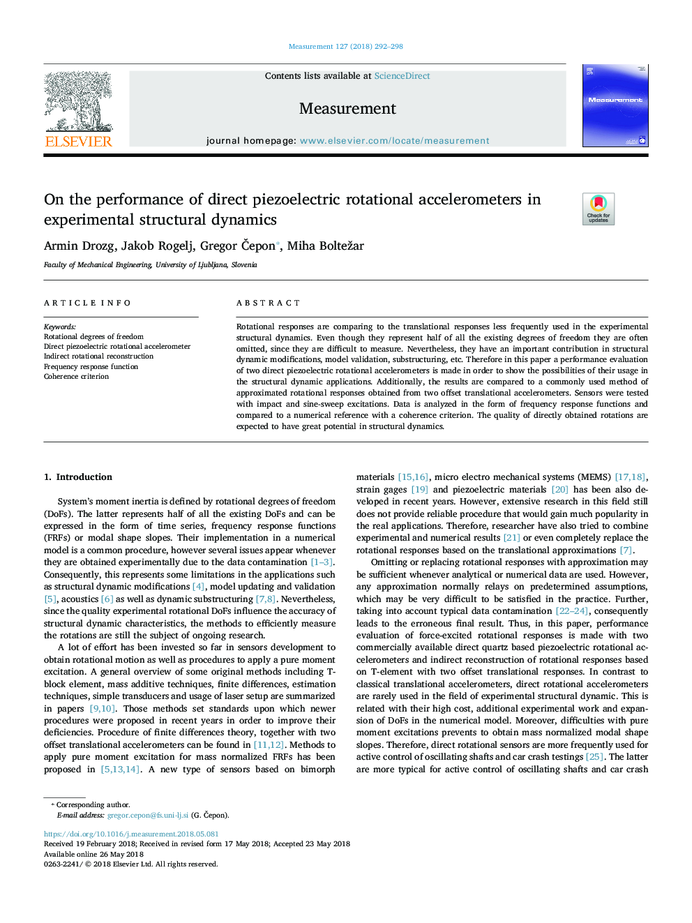 On the performance of direct piezoelectric rotational accelerometers in experimental structural dynamics