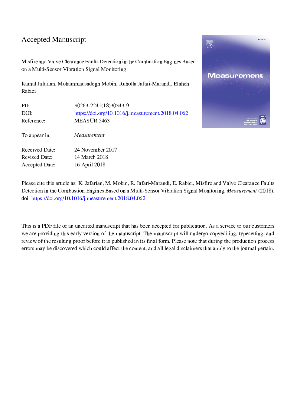 Misfire and valve clearance faults detection in the combustion engines based on a multi-sensor vibration signal monitoring