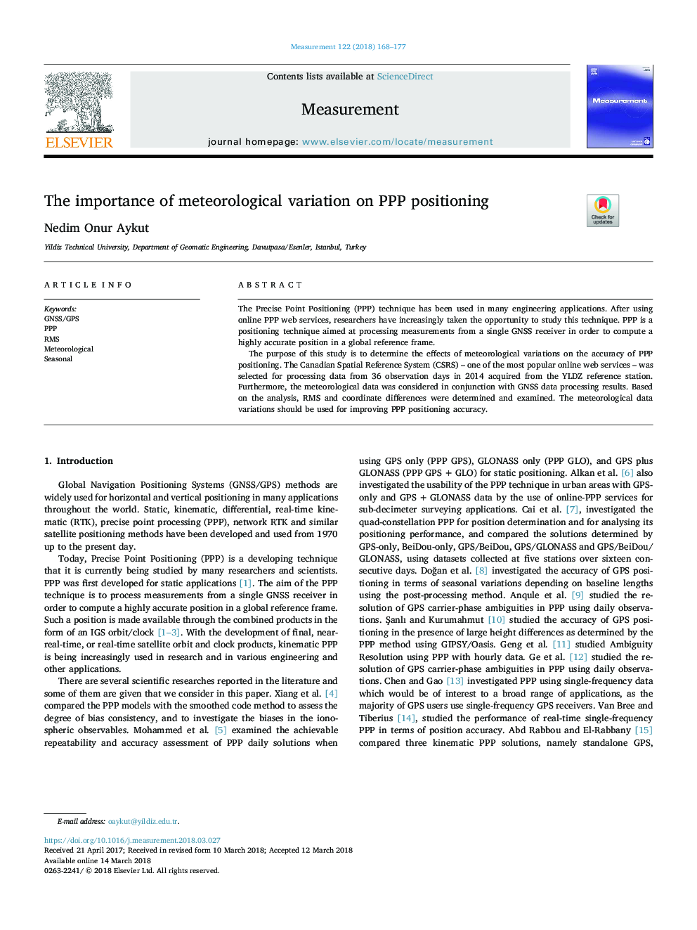 The importance of meteorological variation on PPP positioning