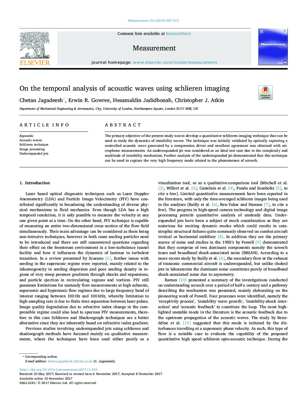 On the temporal analysis of acoustic waves using schlieren imaging