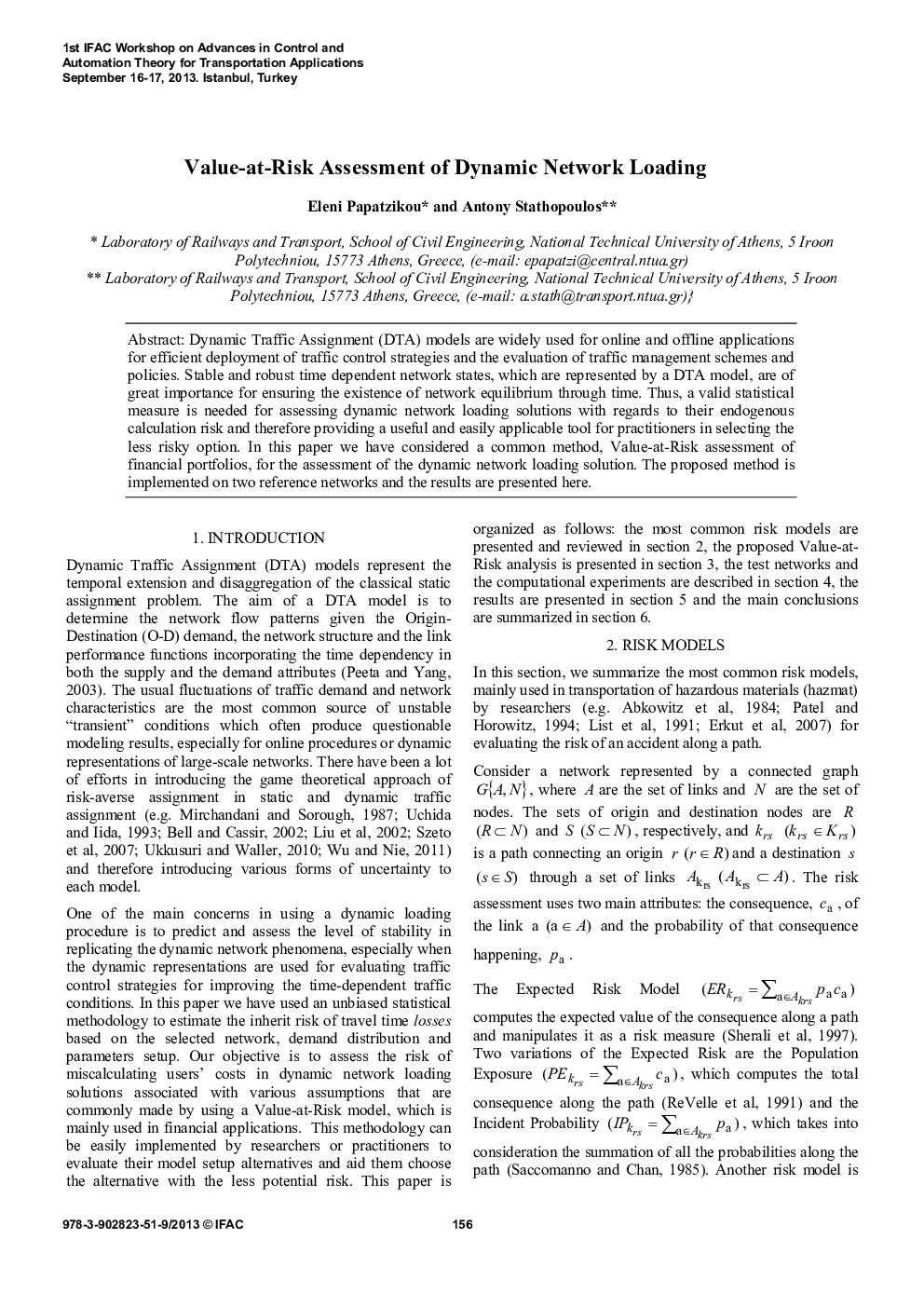 Value-at-Risk Assessment of Dynamic Network Loading