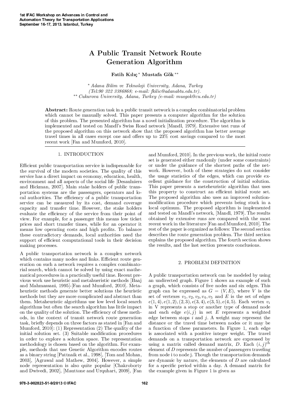 عکس صفحه اول مقاله: A Public Transit Network Route Generation Algorithm A Public Transit Network Route Generation Algorithm