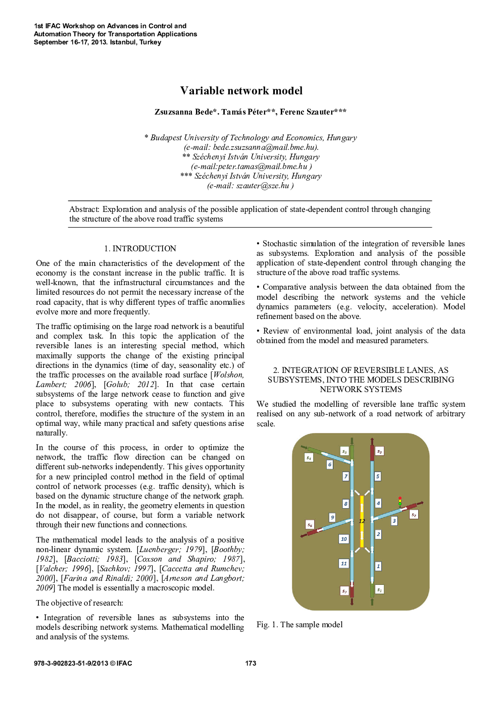عکس صفحه اول مقاله: Variable network model Variable network model