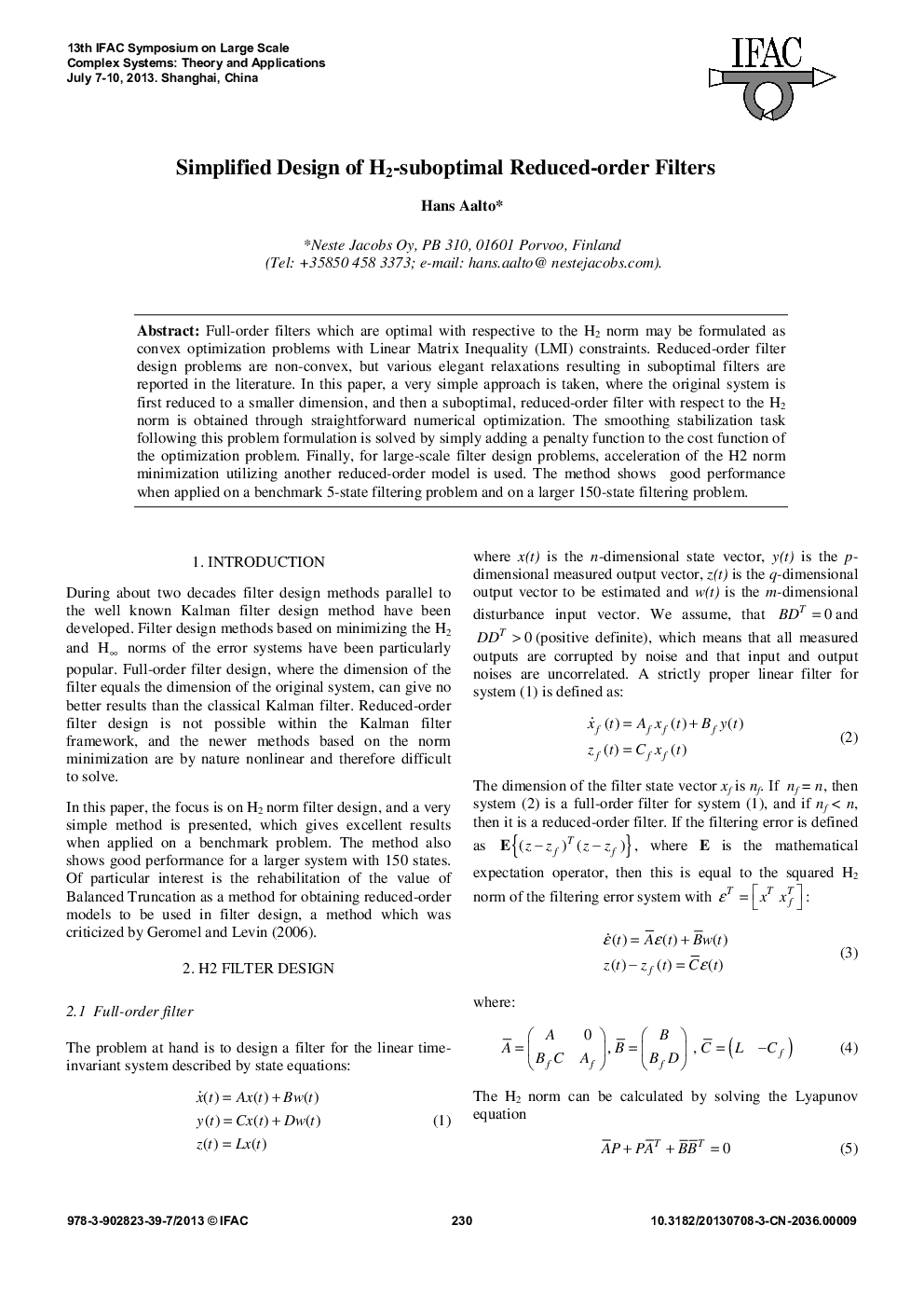 Simplified Design of H2-suboptimal Reduced-order Filters
