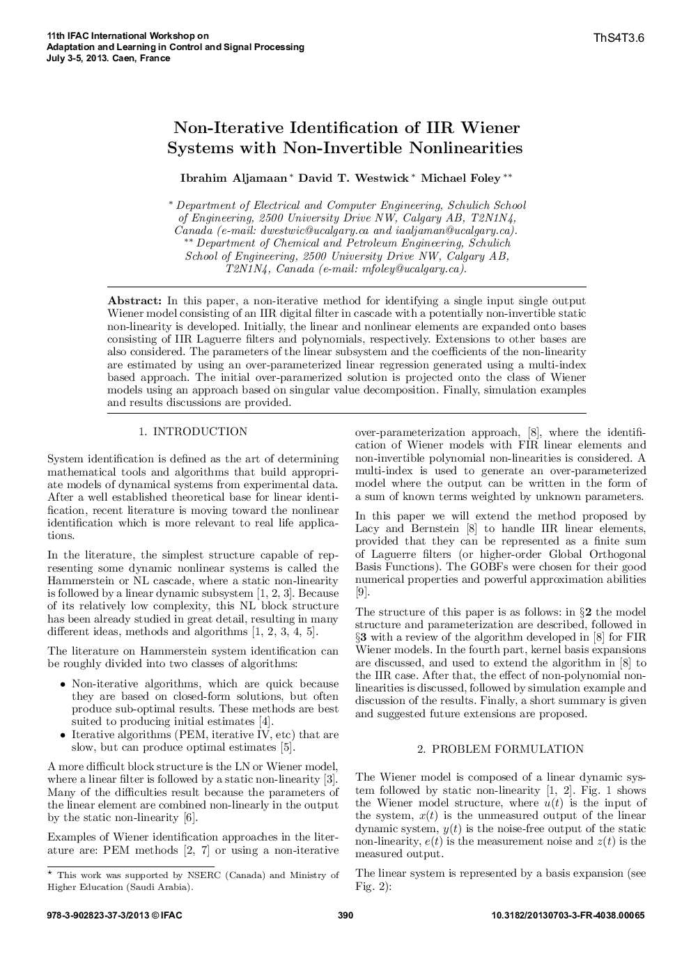 Non-Iterative Identification of IIR Wiener Systems with Non-Invertible Nonlinearities 