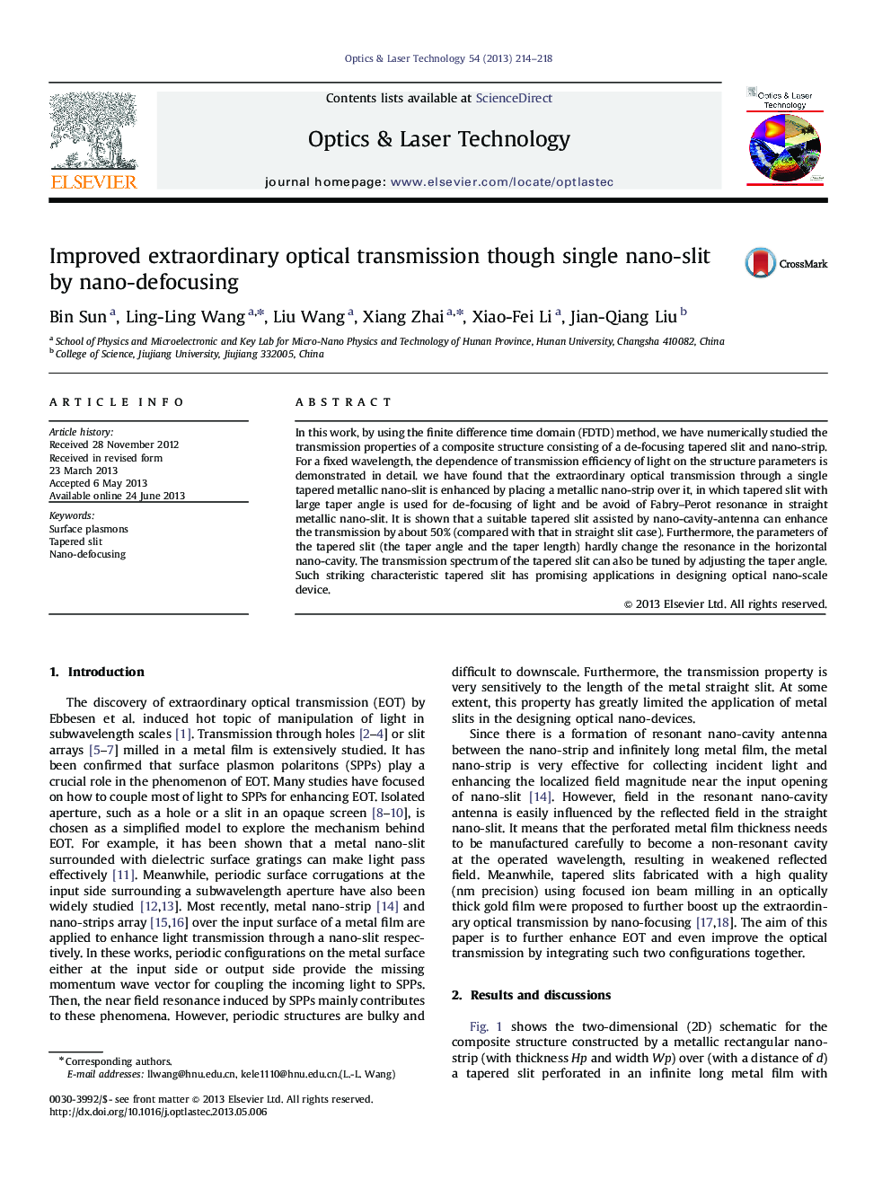 Improved extraordinary optical transmission though single nano-slit by nano-defocusing