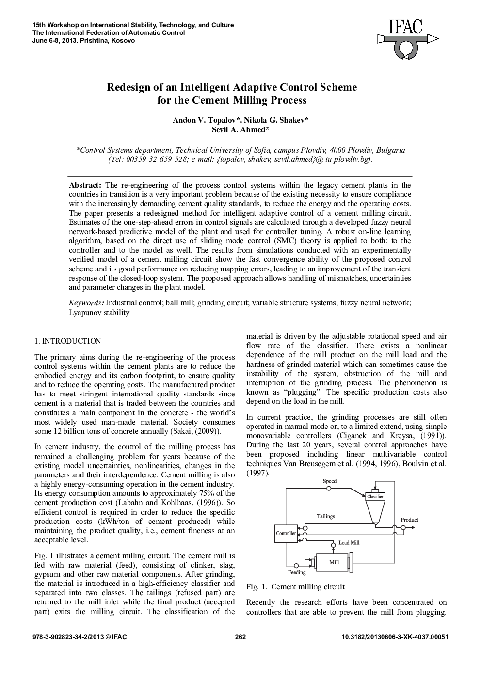 Redesign of an Intelligent Adaptive Control Scheme for the Cement Milling Process