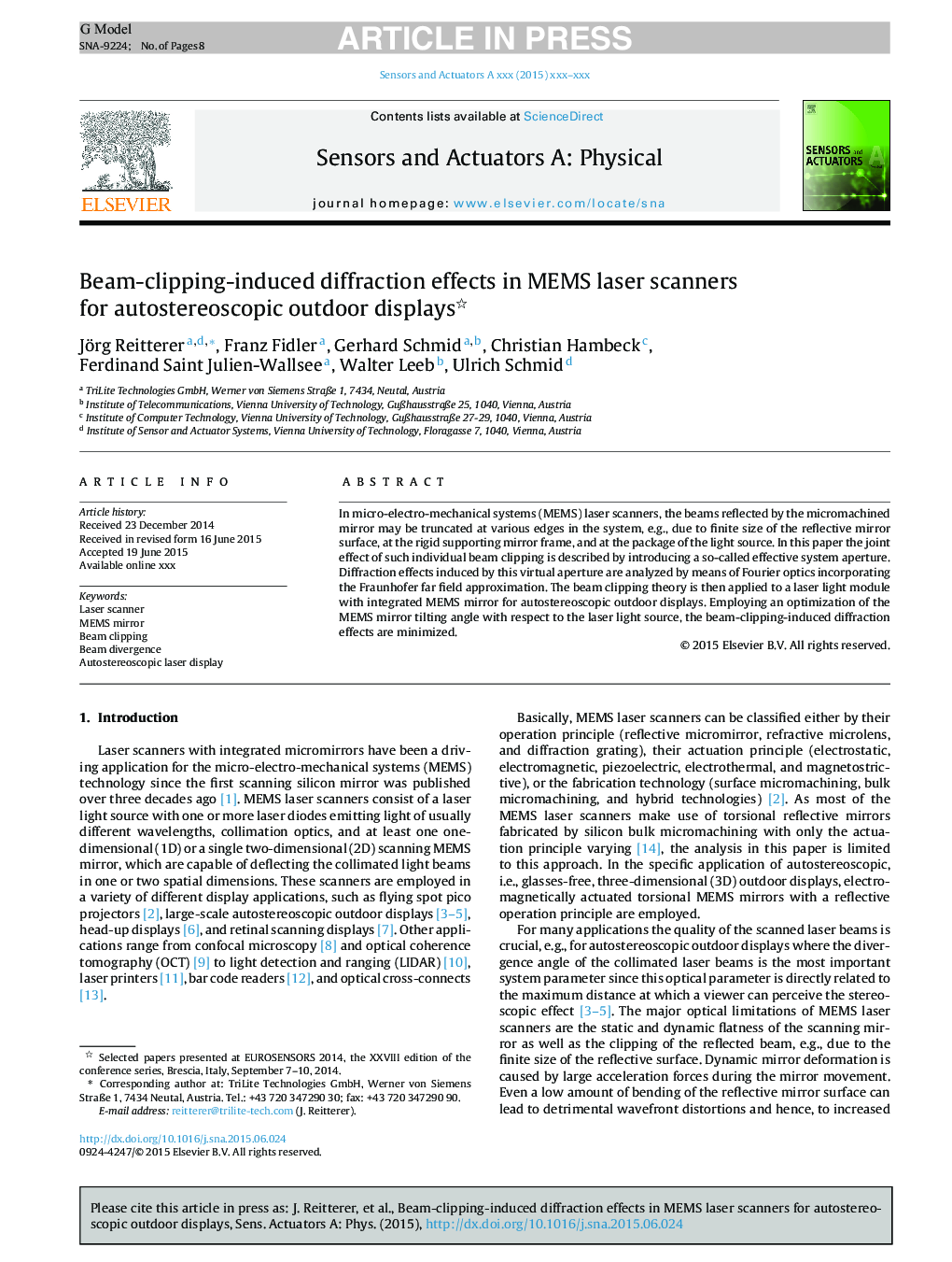 Beam-clipping-induced diffraction effects in MEMS laser scanners for autostereoscopic outdoor displays