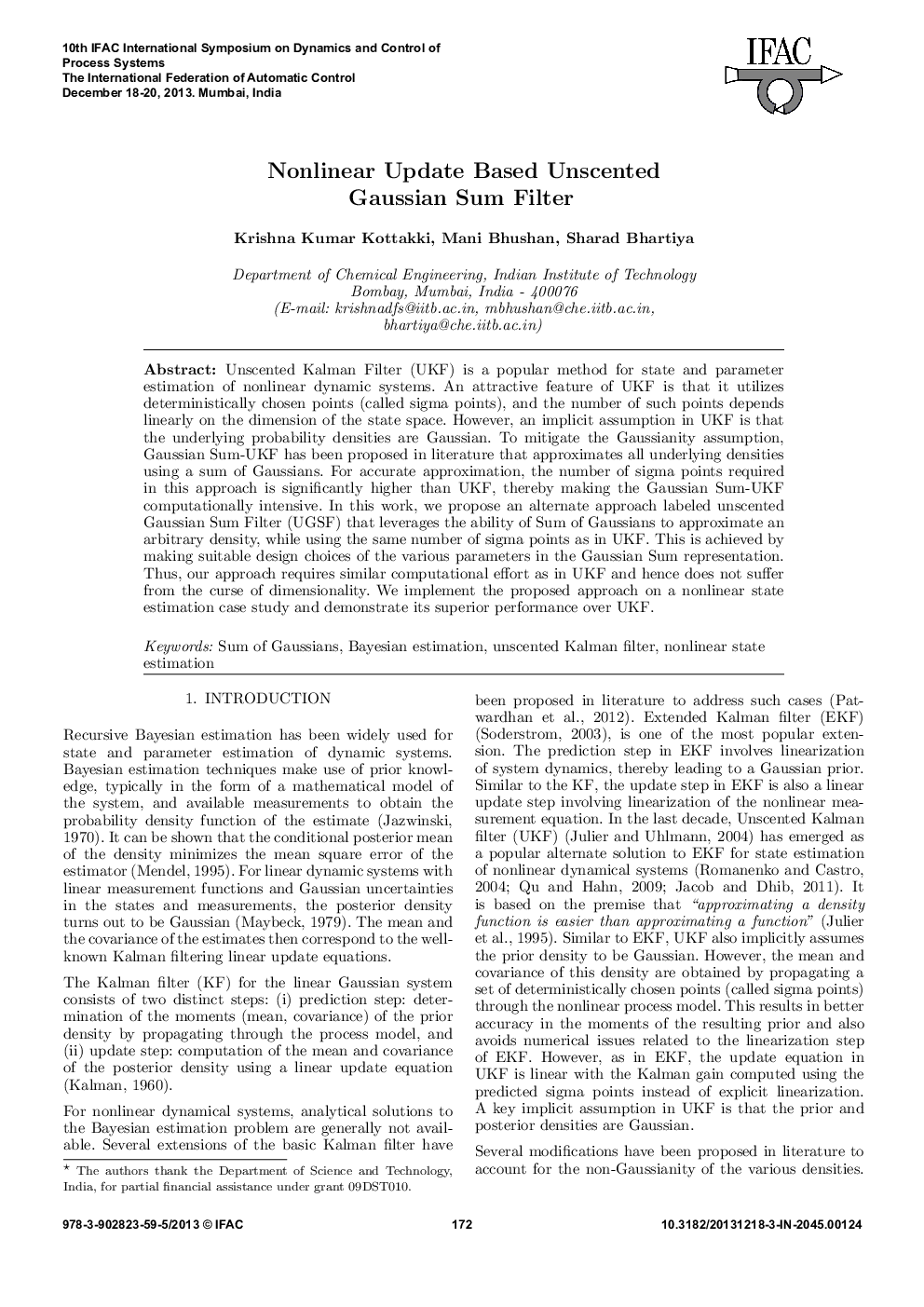 Nonlinear Update Based Unscented Gaussian Sum Filter