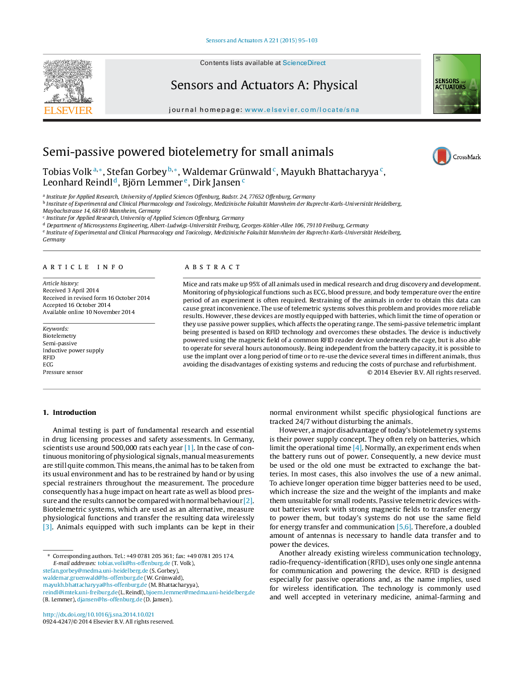 Semi-passive powered biotelemetry for small animals