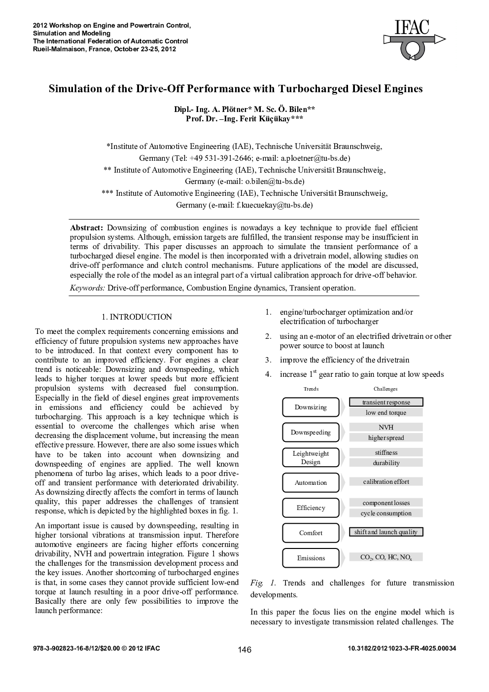 Simulation of the Drive-Off Performance with Turbocharged Diesel Engines