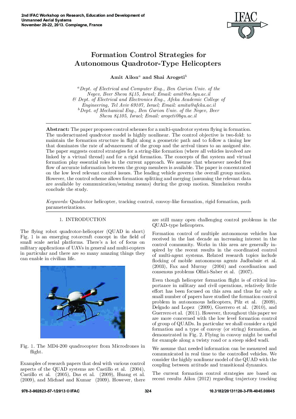 Formation Control Strategies for Autonomous Quadrotor-Type Helicopters