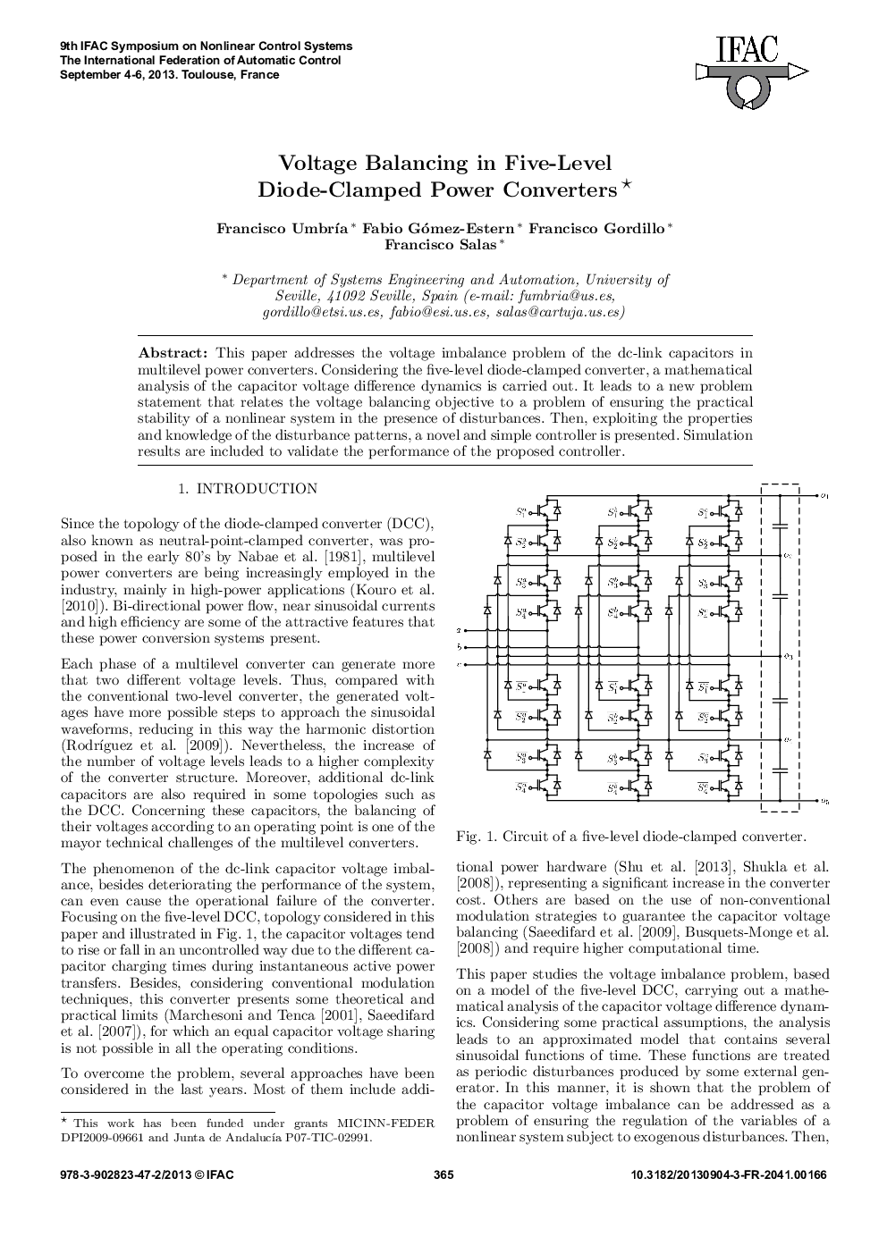 عکس صفحه اول مقاله: Voltage Balancing in Five-Level Diode-Clamped Power Converters Voltage Balancing in Five-Level Diode-Clamped Power Converters