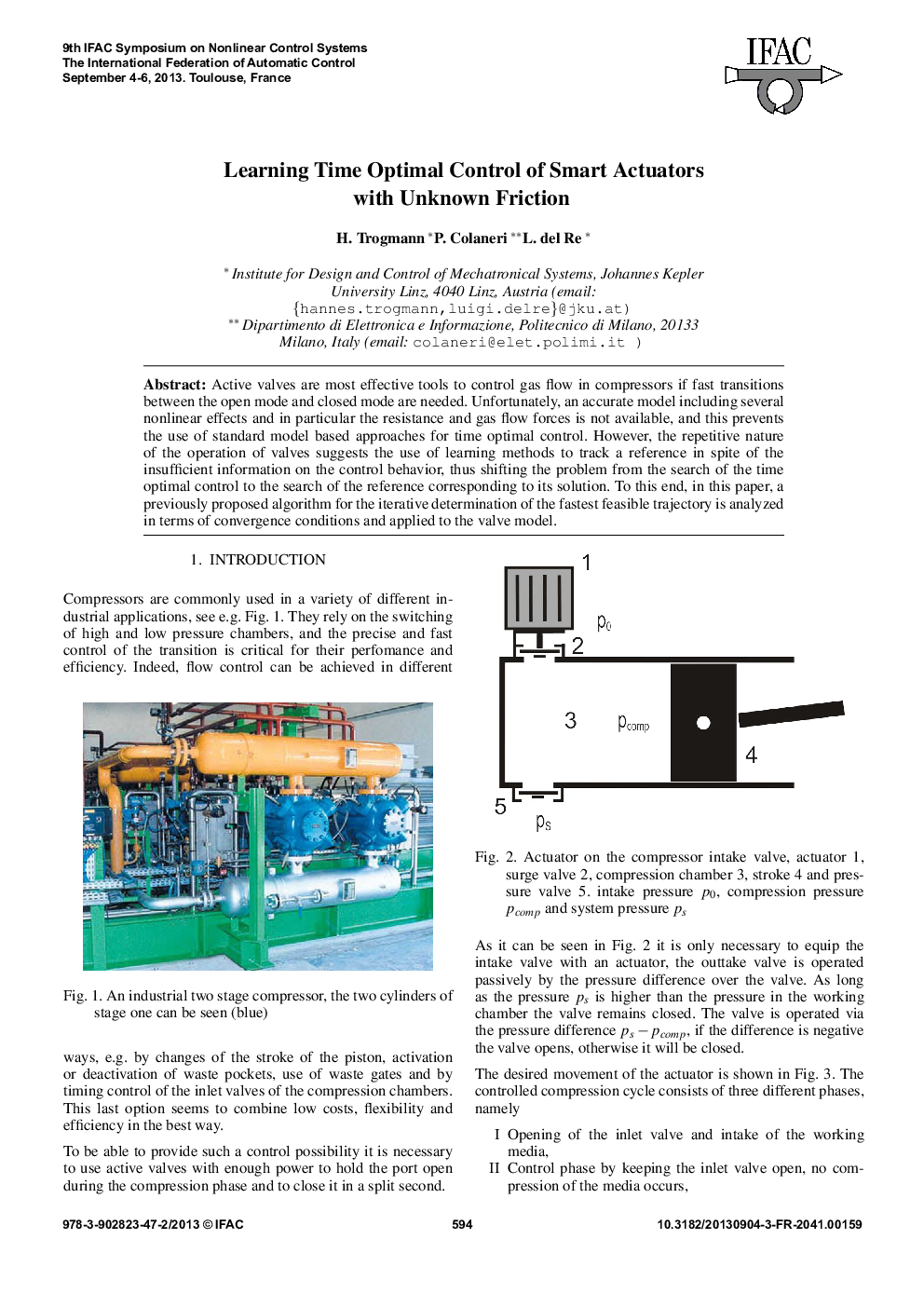 عکس صفحه اول مقاله: Learning Time Optimal Control of Smart Actuators with Unknown Friction Learning Time Optimal Control of Smart Actuators with Unknown Friction