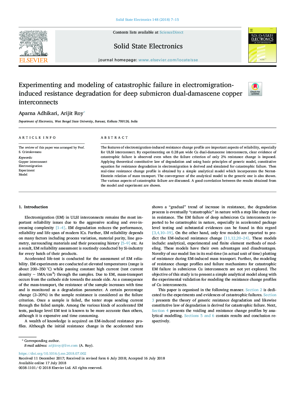 Experimenting and modeling of catastrophic failure in electromigration-induced resistance degradation for deep submicron dual-damascene copper interconnects