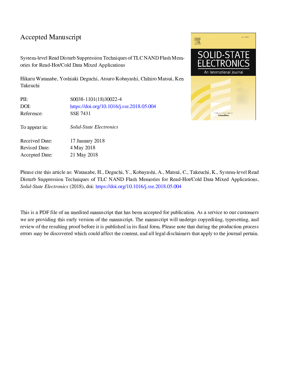 System-level read disturb suppression techniques of TLC NAND flash memories for Read-Hot/Cold data mixed applications