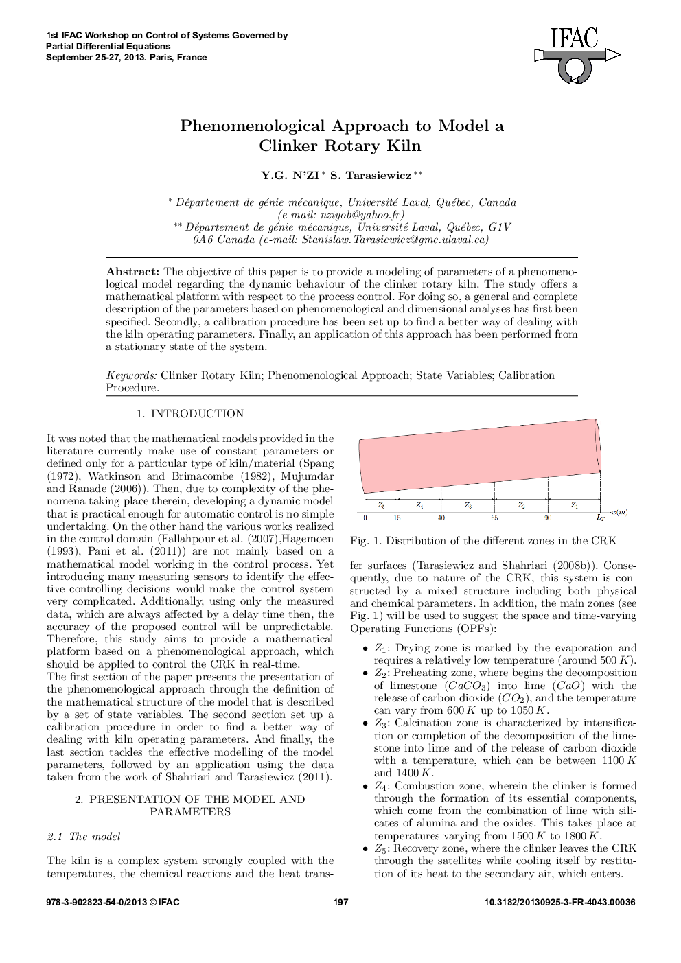 Phenomenological Approach to Model a Clinker Rotary Kiln