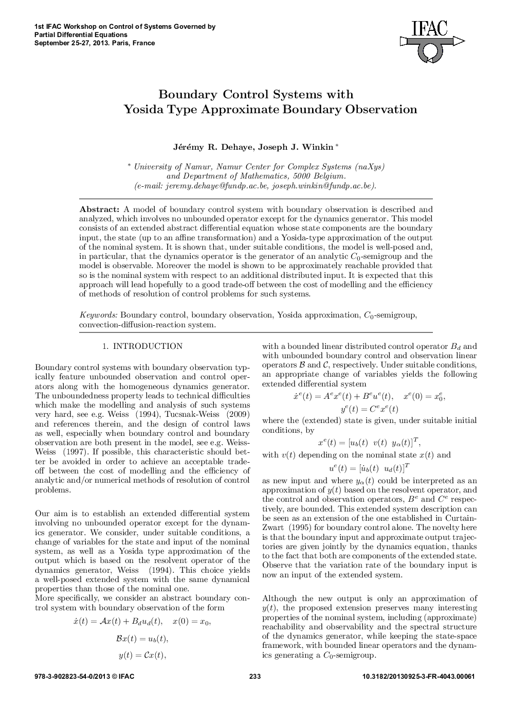 Boundary Control Systems with Yosida Type Approximate Boundary Observation