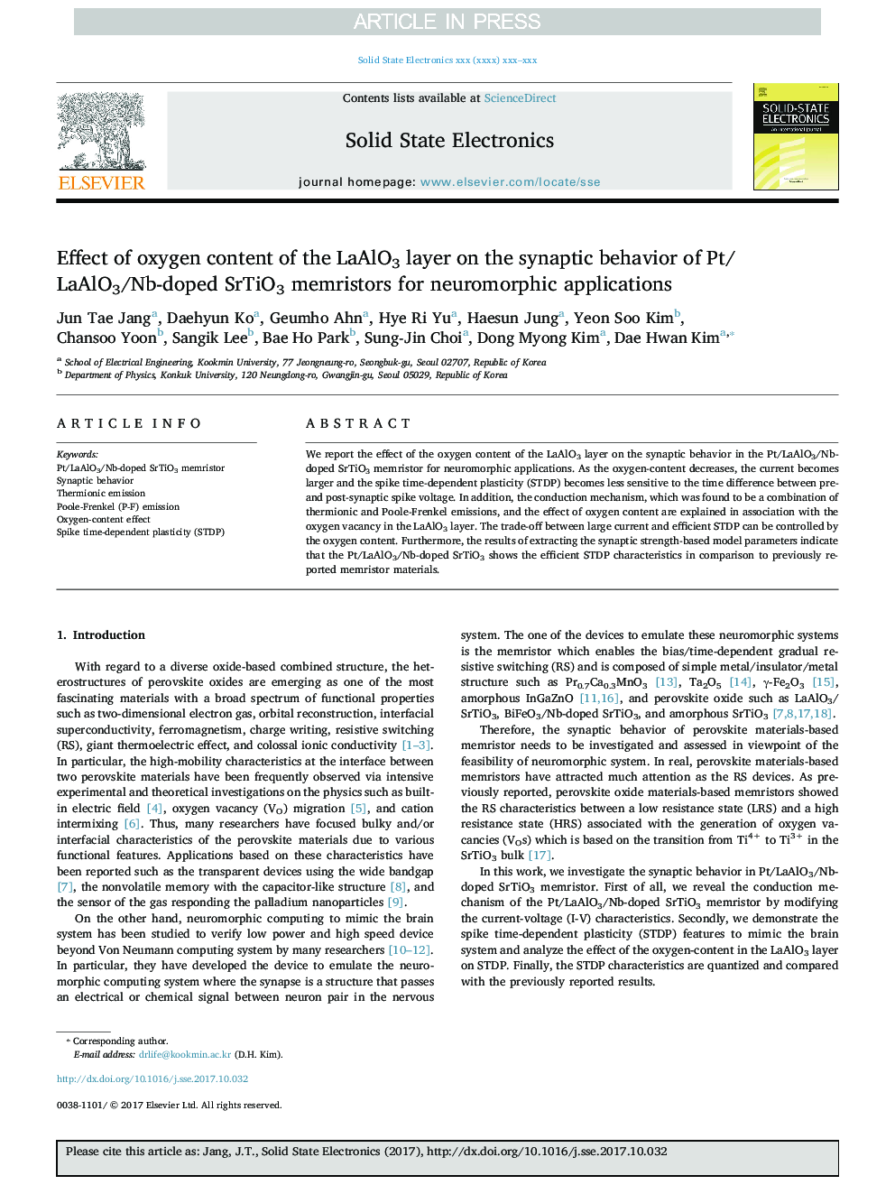 Effect of oxygen content of the LaAlO3 layer on the synaptic behavior of Pt/LaAlO3/Nb-doped SrTiO3 memristors for neuromorphic applications