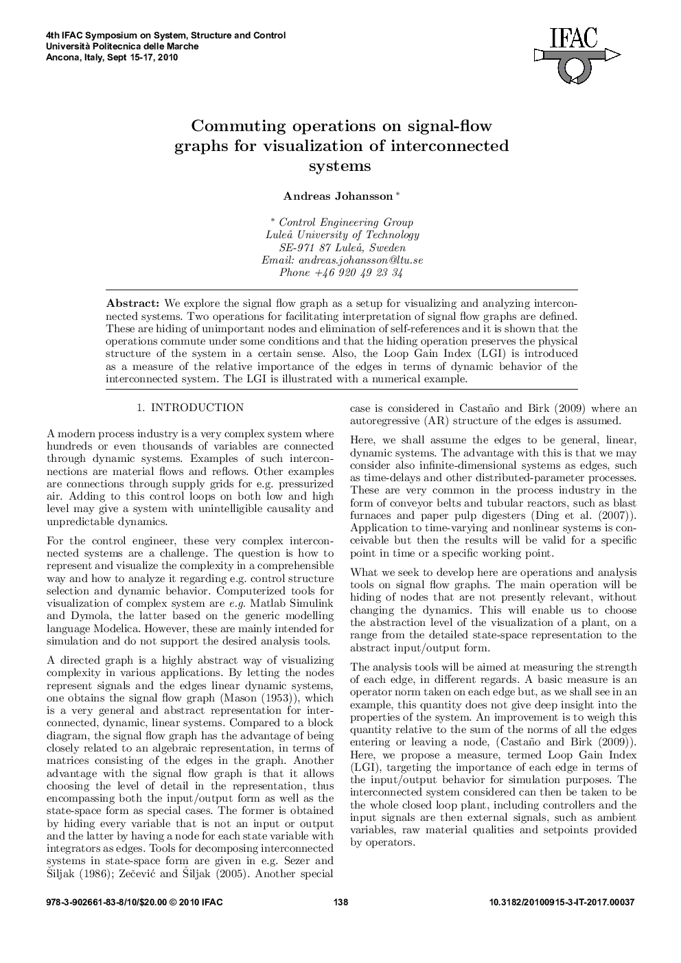 Commuting operations on signal-flow graphs for visualization of interconnected systems