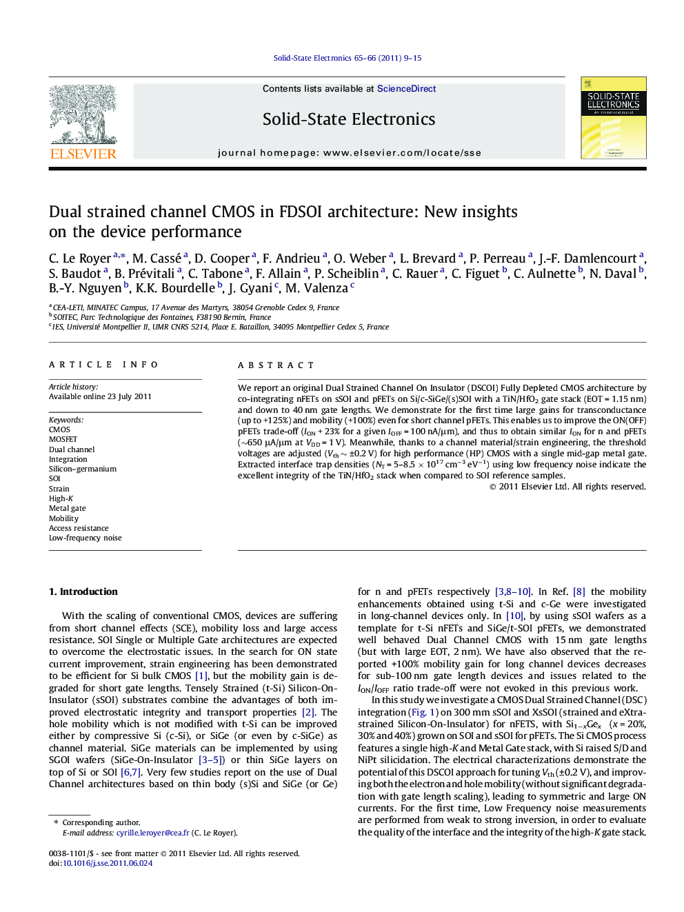 Dual strained channel CMOS in FDSOI architecture: New insights on the device performance