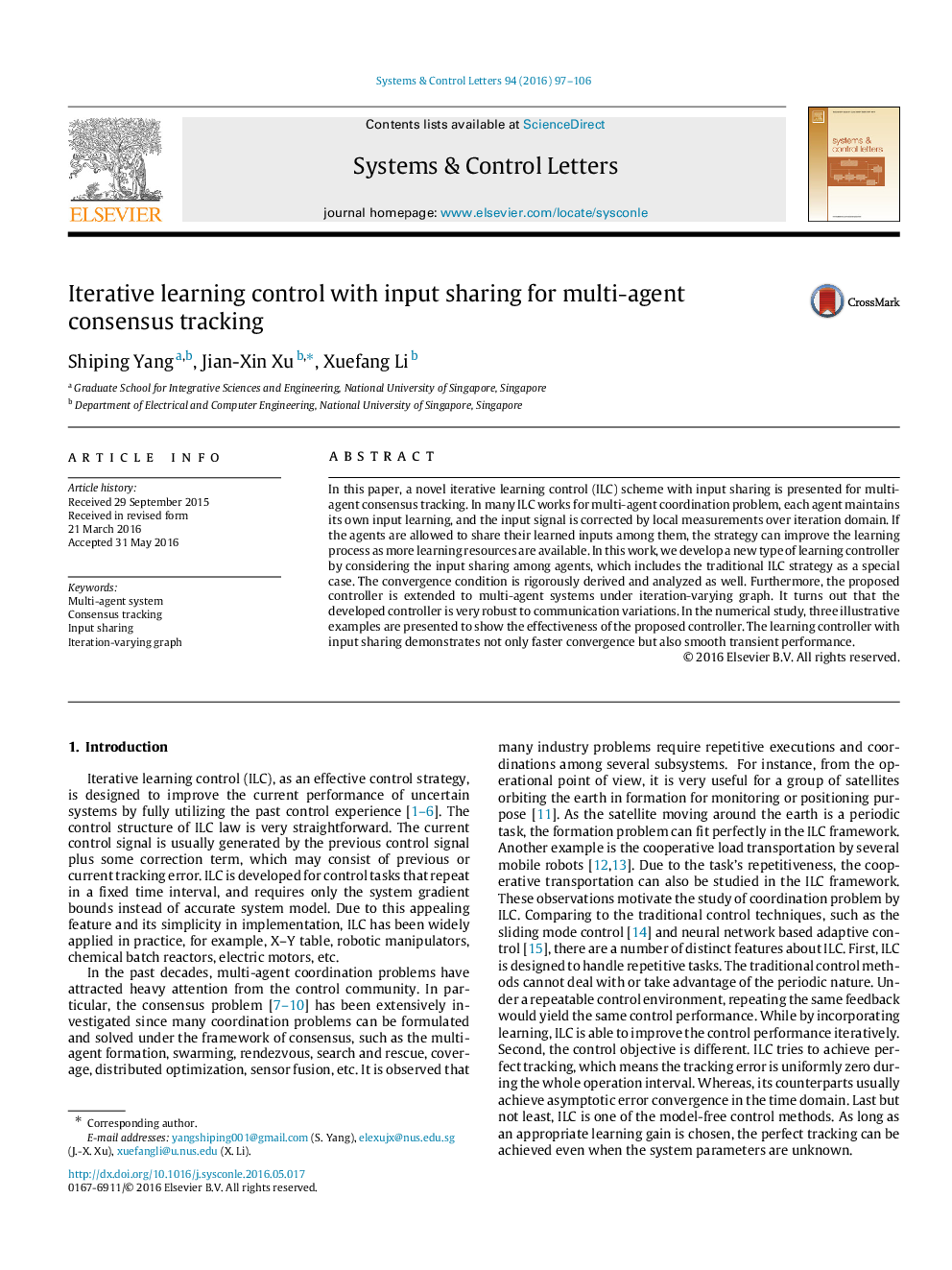 Iterative learning control with input sharing for multi-agent consensus tracking