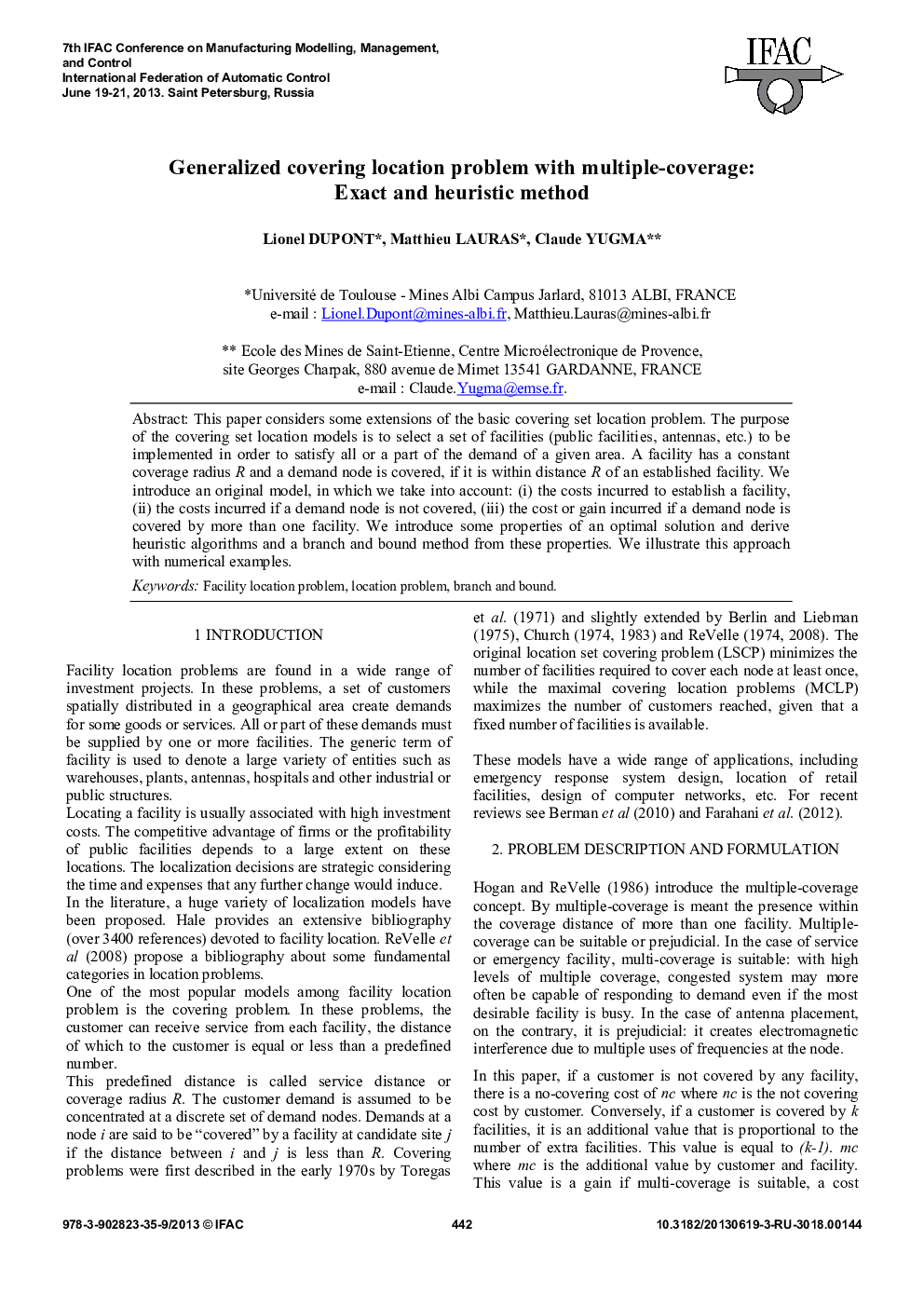 Generalized covering location problem with multiple-coverage: Exact and heuristic method