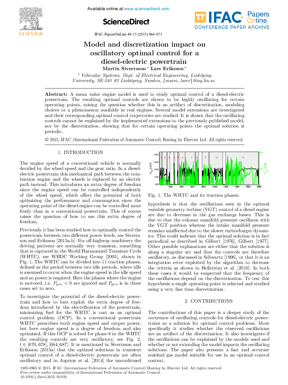 Model and discretization impact on oscillatory optimal control for a diesel-electric powertrain