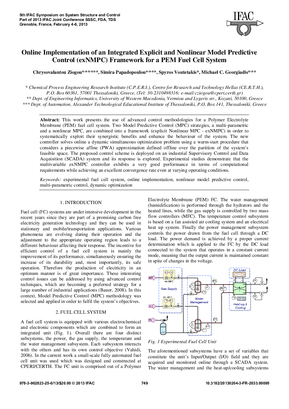Online Implementation of an Integrated Explicit and Nonlinear Model Predictive Control (exNMPC) Framework for a PEM Fuel Cell System