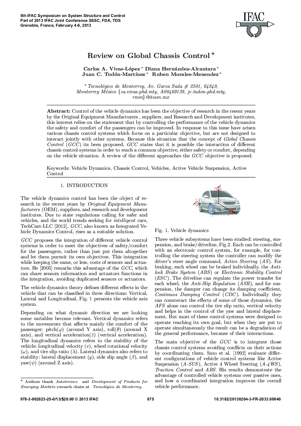 Review on Global Chassis Control* 