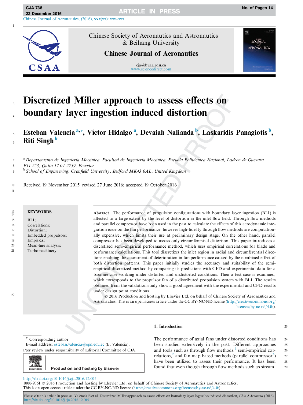 Discretized Miller approach to assess effects on boundary layer ingestion induced distortion