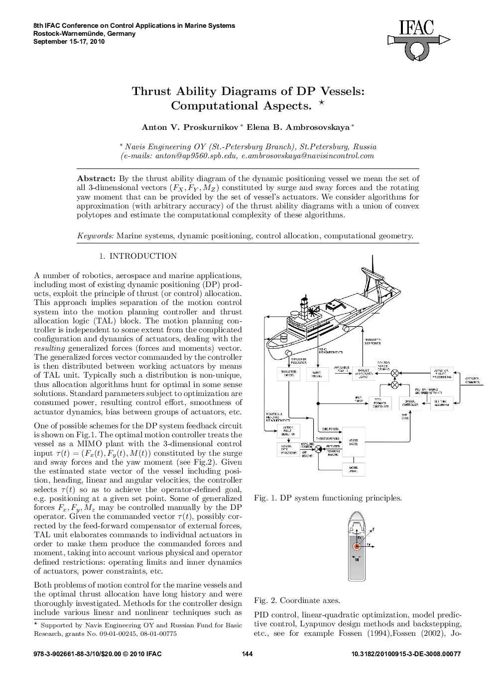 Thrust Ability Diagrams of DP Vessels: Computational Aspects 