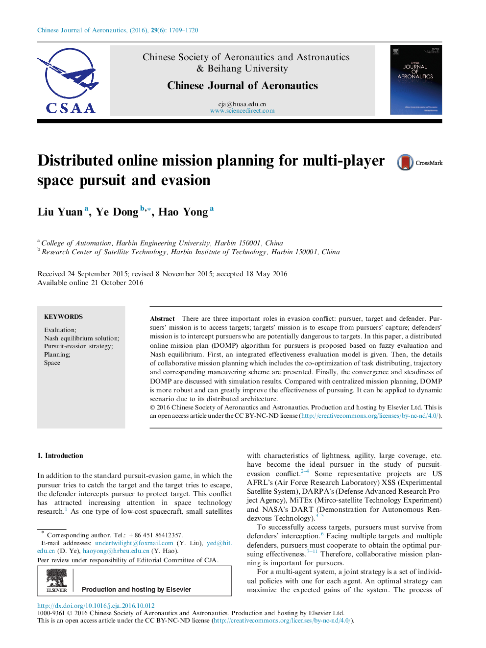 Distributed online mission planning for multi-player space pursuit and evasion