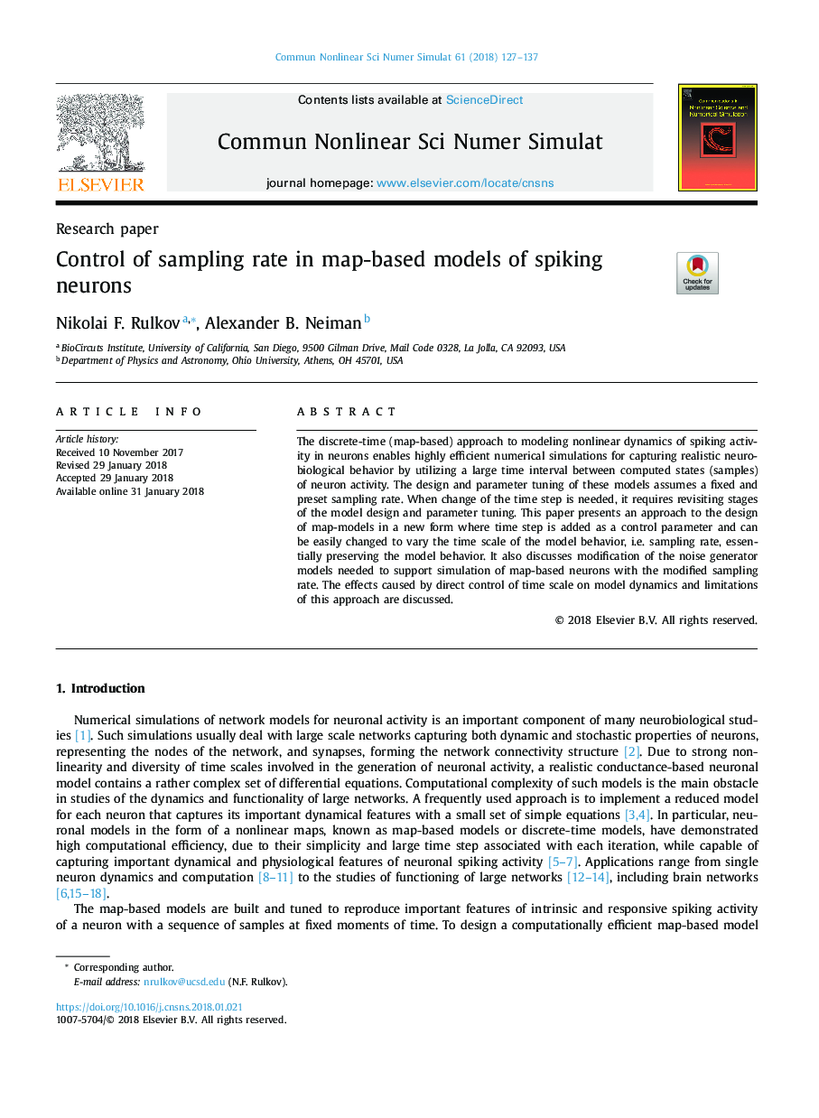 Control of sampling rate in map-based models of spiking neurons