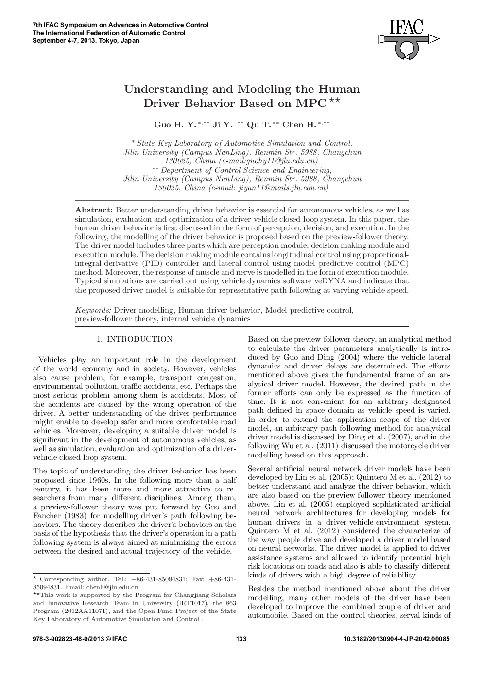 Understanding and Modeling the Human Driver Behavior Based on MPC 