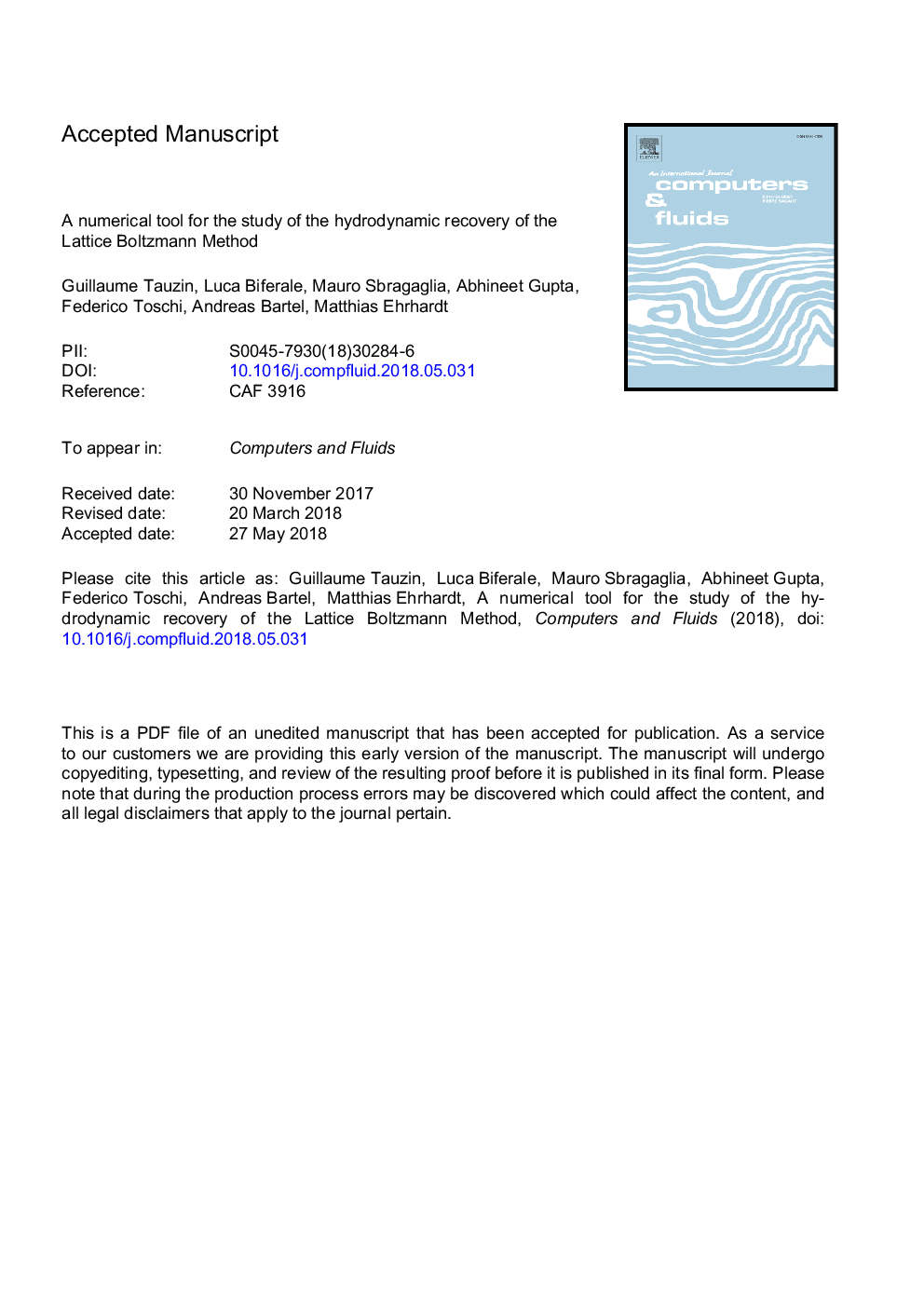 A numerical tool for the study of the hydrodynamic recovery of the Lattice Boltzmann Method