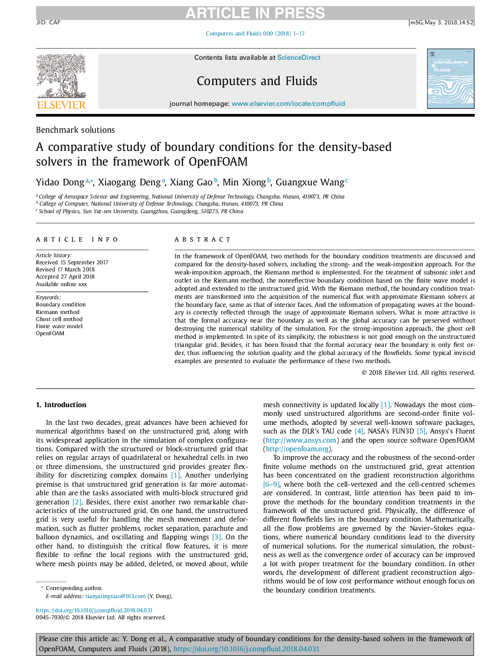 A comparative study of boundary conditions for the density-based solvers in the framework of OpenFOAM