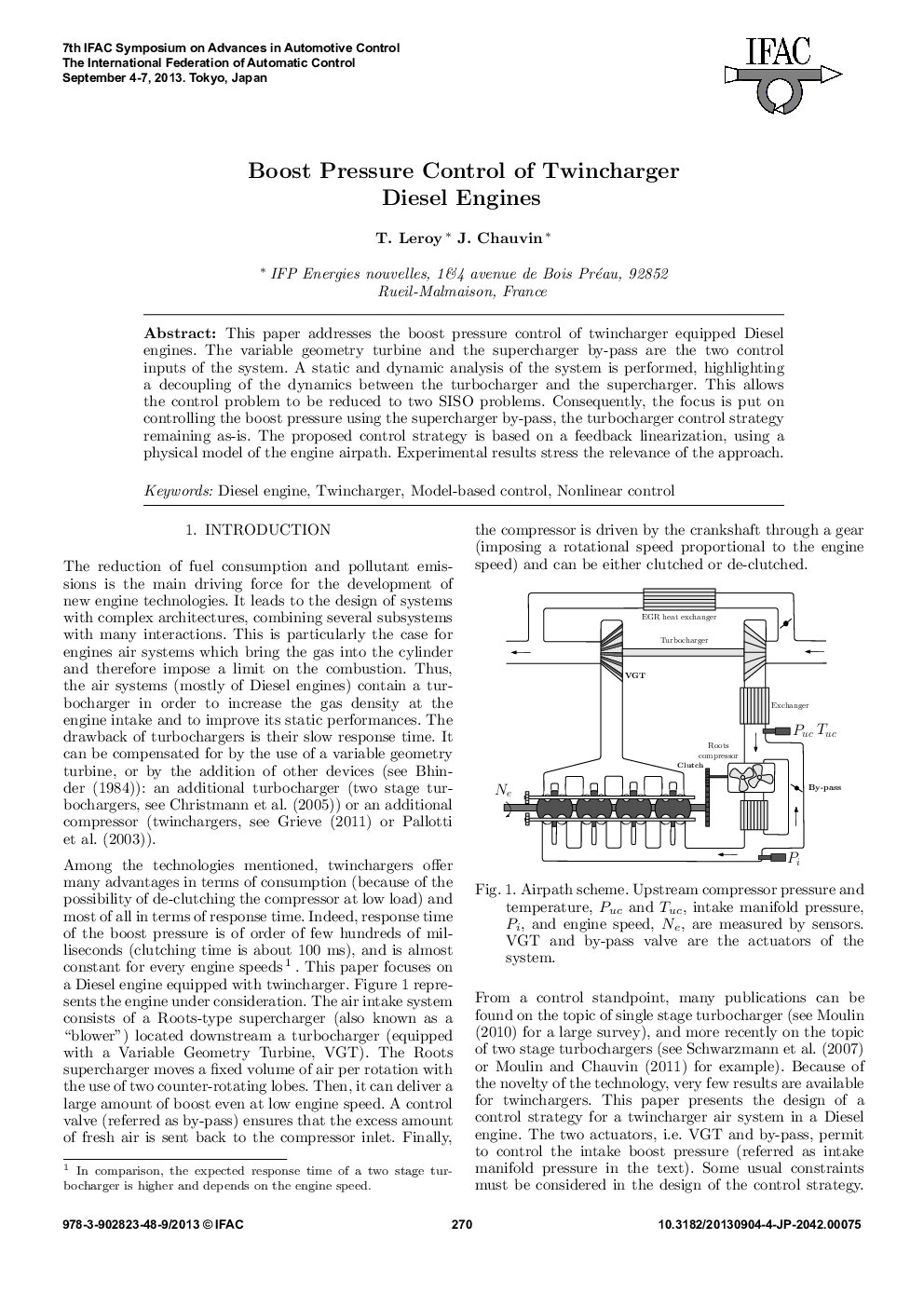 Boost Pressure Control of Twincharger Diesel Engines 