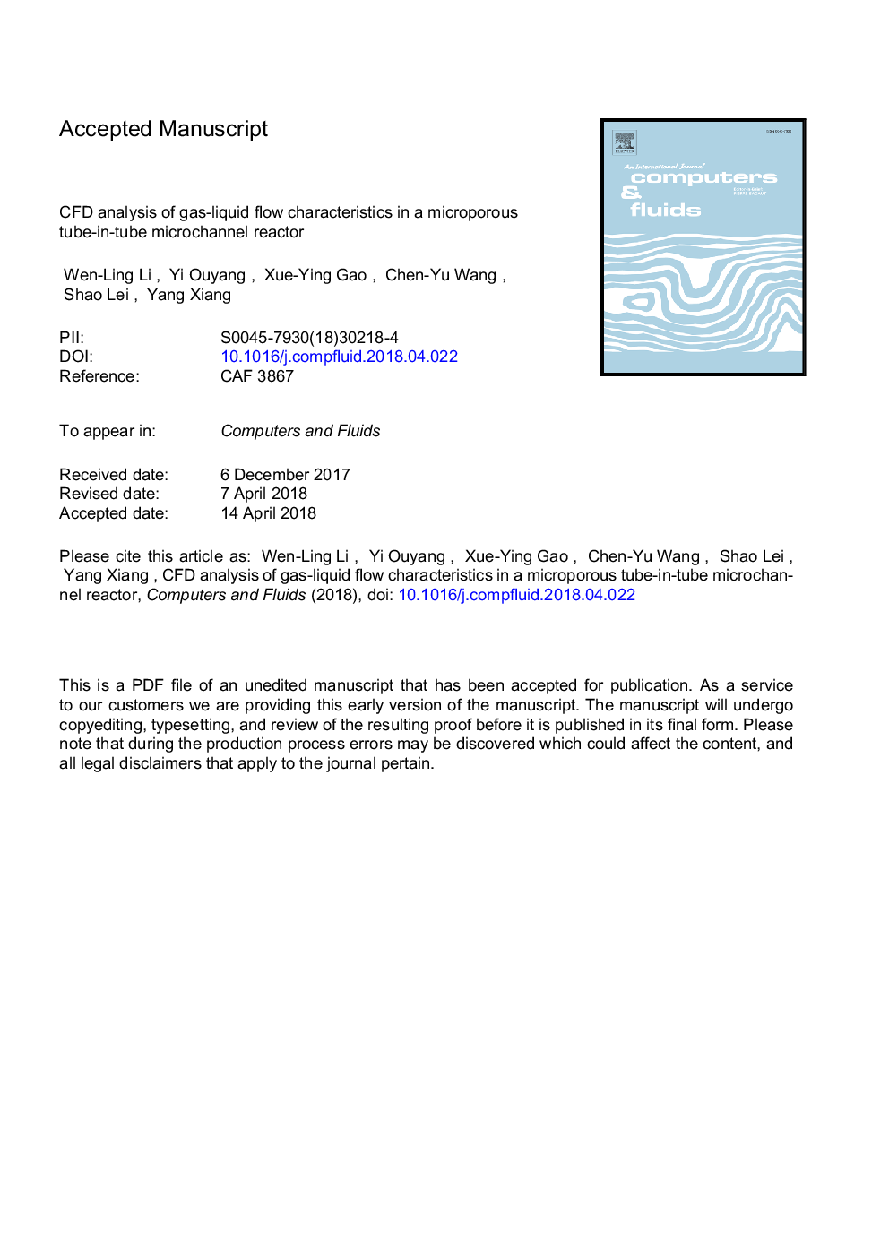 CFD analysis of gas-liquid flow characteristics in a microporous tube-in-tube microchannel reactor