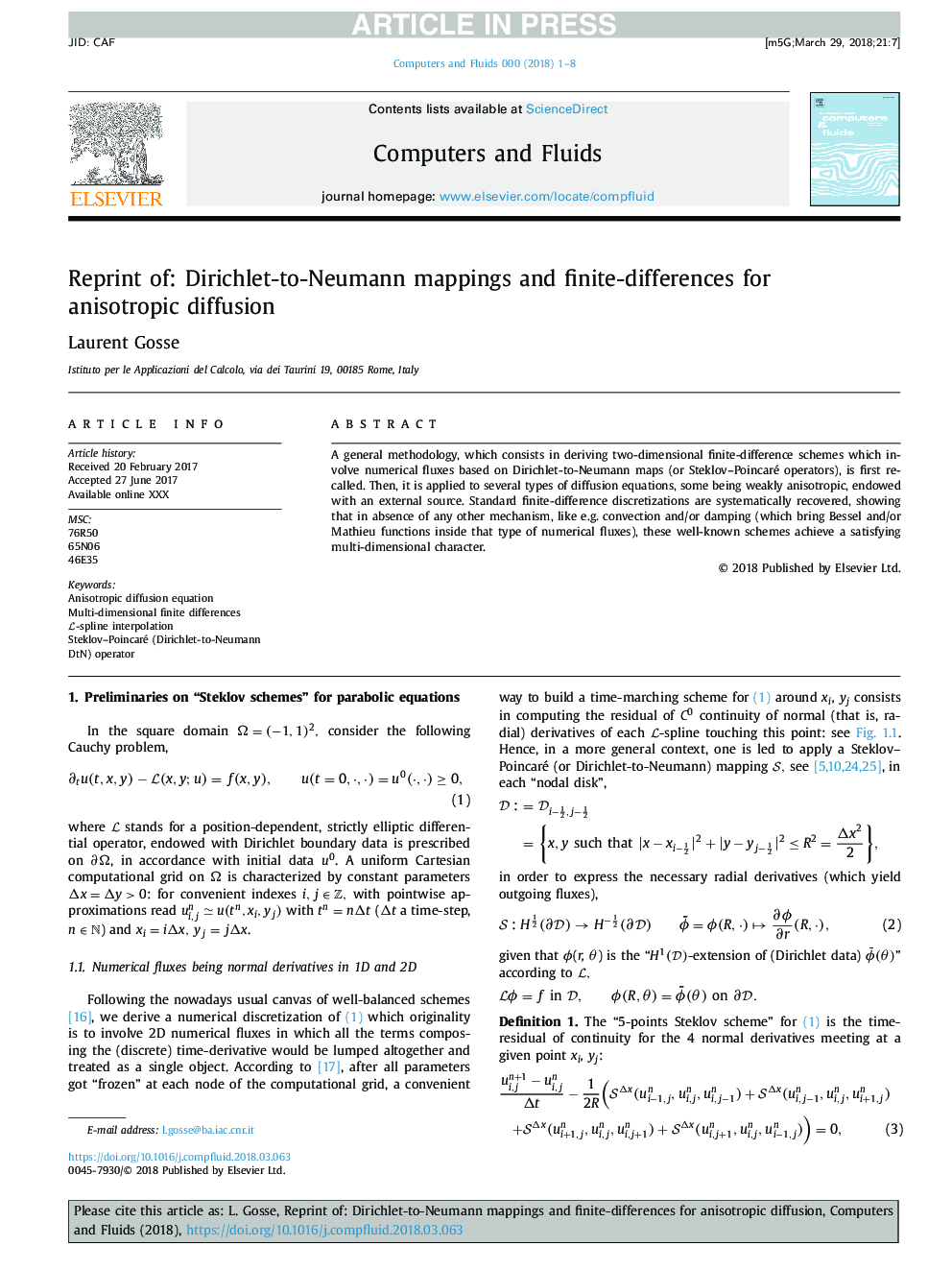 Reprint of: Dirichlet-to-Neumann mappings and finite-differences for anisotropic diffusion