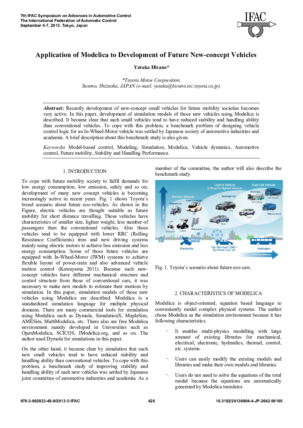 Application of Modelica to Development of Future New-concept Vehicles